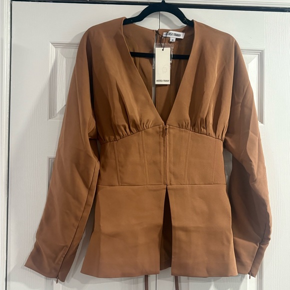 Brown Long Sleeve Jacket - Picture 1 of 5